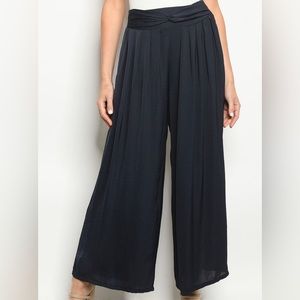 Navy Flowy Pants